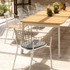 Lyze armchair Aluminium + Teak / 2 stuks