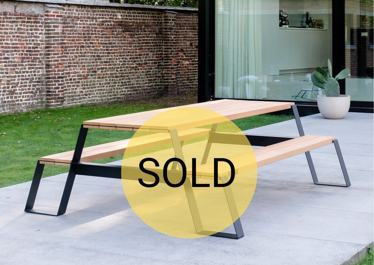 Fuse Picknick Table Outdoor 180cm zwart