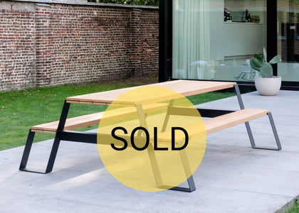 Fuse Picknick Table Outdoor 180cm zwart
