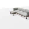 Set Cabla RVS - 3-seater sofa with daybed + 2 Coffee tables - Maple red