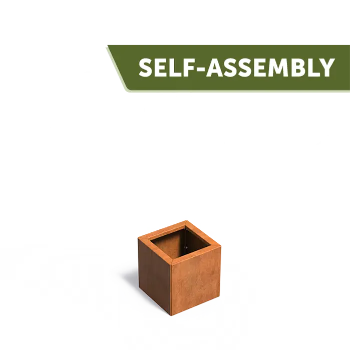 Buitenpotten Carrez Connect zonder bodem - Cortenstaal - vierkant