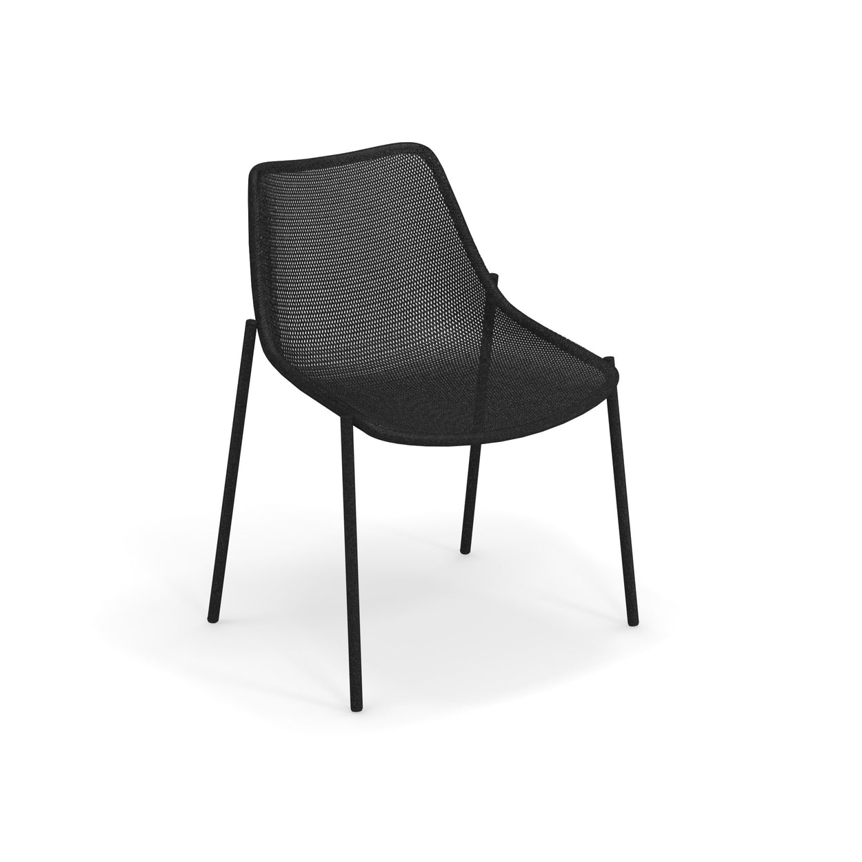 Set Combo tafel rond Ø123 + x4 Round chair - Black
