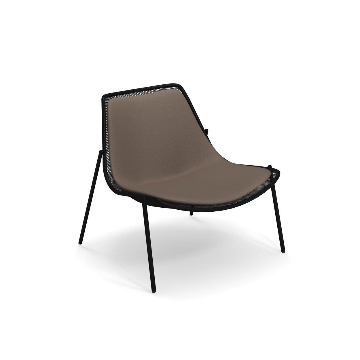 Set Round Lounge chair x2 + Terramare smart table - Black
