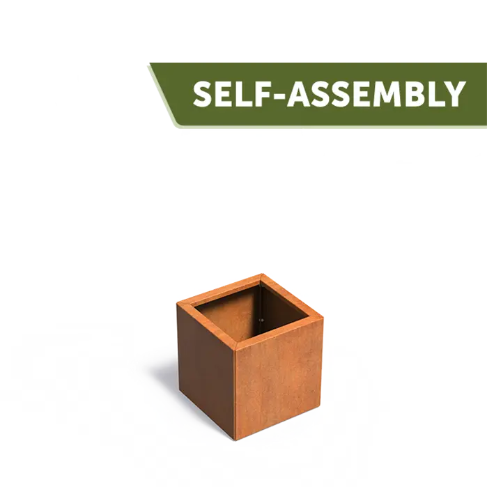 Buitenpotten Carrez Connect zonder bodem - Cortenstaal - vierkant