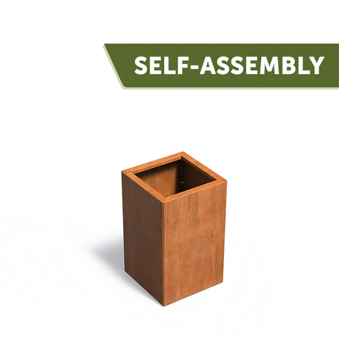 Buitenpotten Carrez Connect zonder bodem - Cortenstaal - vierkant