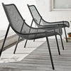 Set Round Lounge chair x2 + Terramare smart table - Black