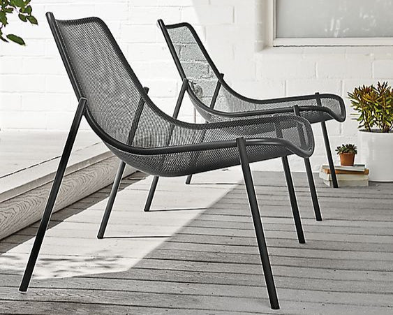 Set Round Lounge chair x2 + Terramare smart table - Black