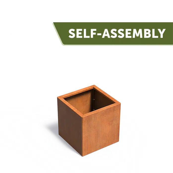 Buitenpotten Carrez Connect zonder bodem - Cortenstaal - vierkant