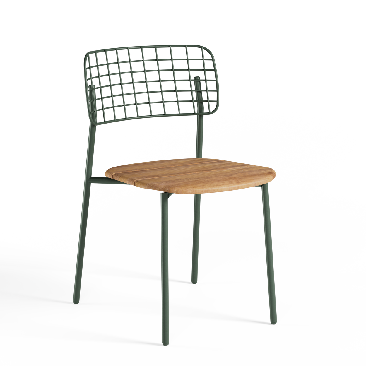 Lyze chair Aluminium + Teak / 2 stuks