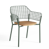 Lyze armchair Aluminium + Teak / 2 stuks