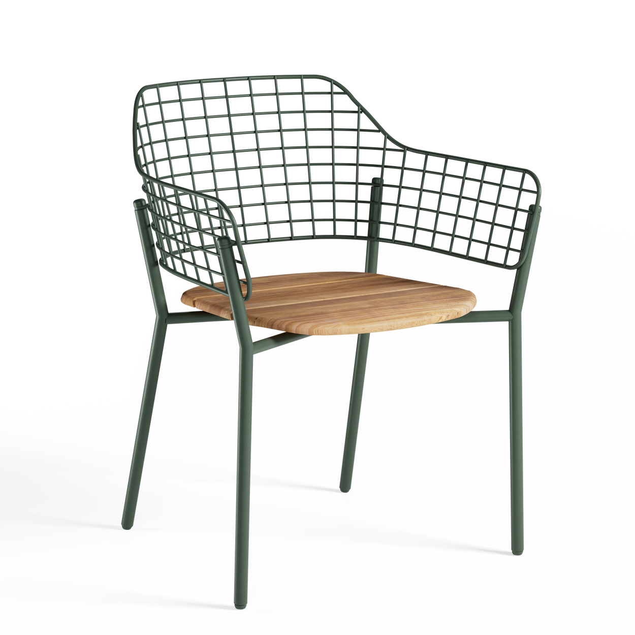 Lyze armchair Aluminium + Teak / 2 stuks