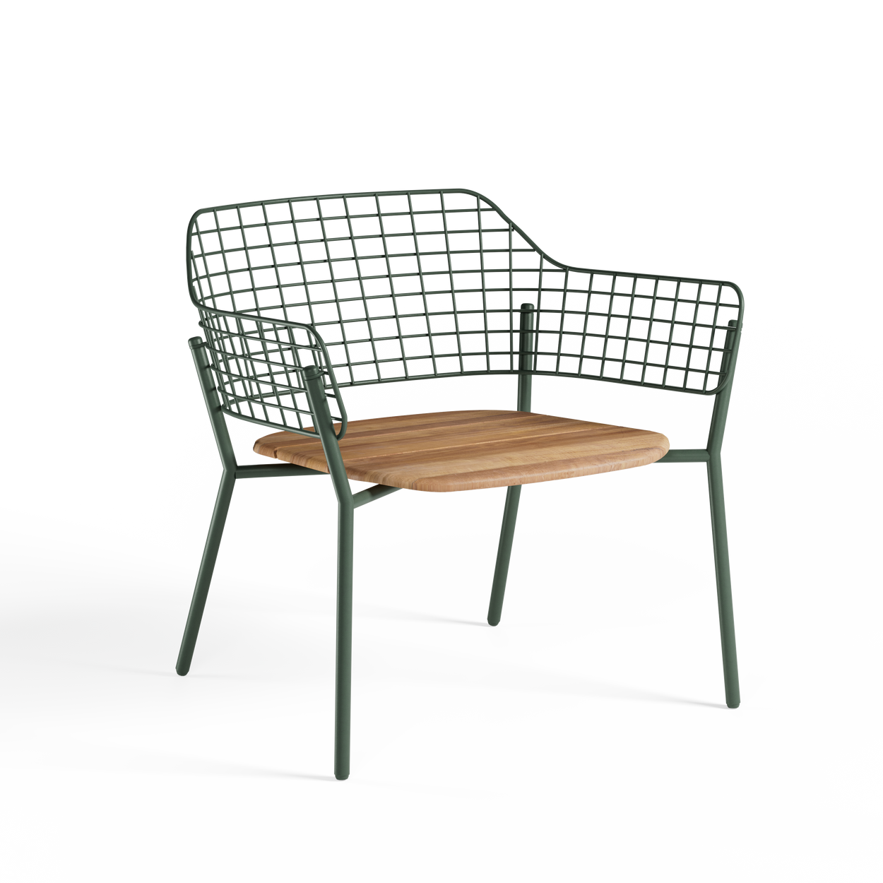 Lyze Lounge chair Aluminium + Teak / 2 stuks