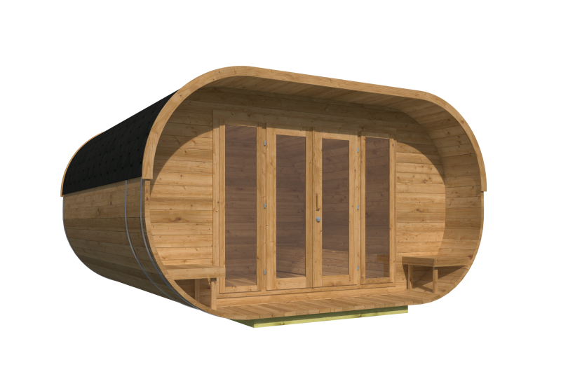 Camping Oval 400cm - Thermowood bouwpakket