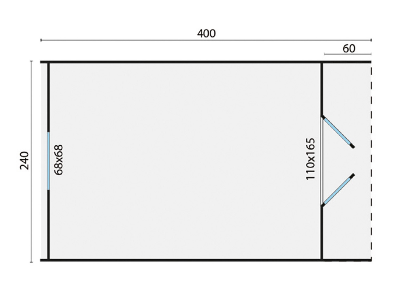 Camping POD 400cm bouwpakket