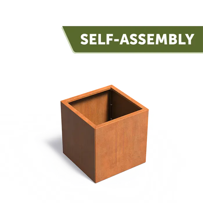 Buitenpotten Carrez Connect zonder bodem - Cortenstaal - vierkant