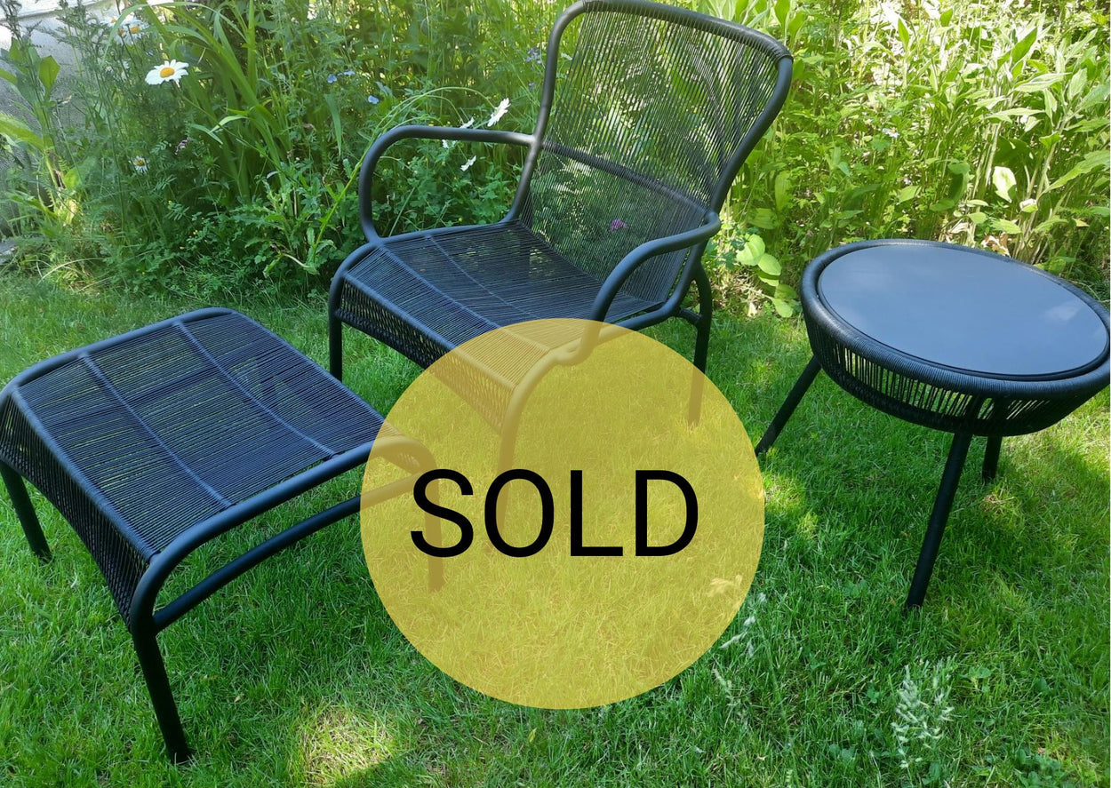 Set Loop lounge Chair / Loop footrest / Loop side table Black