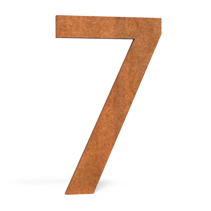 Huisnummers en letters brievenbussen - Cortenstaal