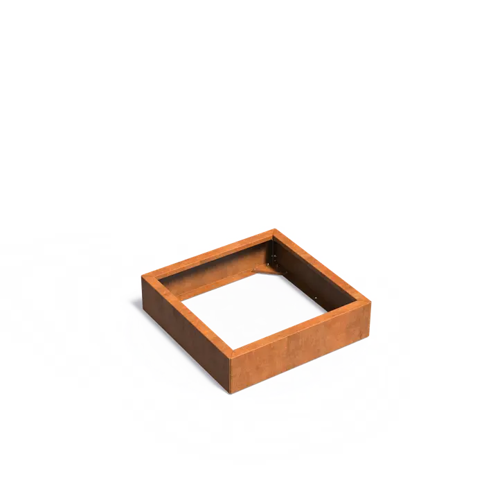 Buitenpotten Carrez Connect zonder bodem - Cortenstaal - vierkant