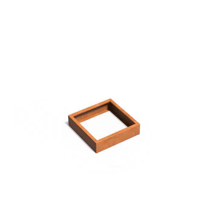 Buitenpotten Carrez zonder bodem - Cortenstaal - Vierkant