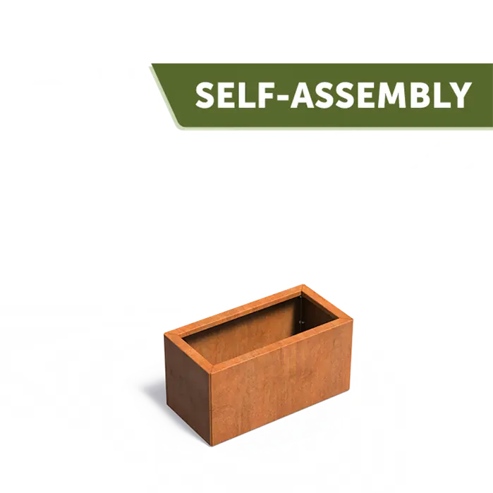 Buitenpotten Carrez Connect zonder bodem - Cortenstaal - rechthoek