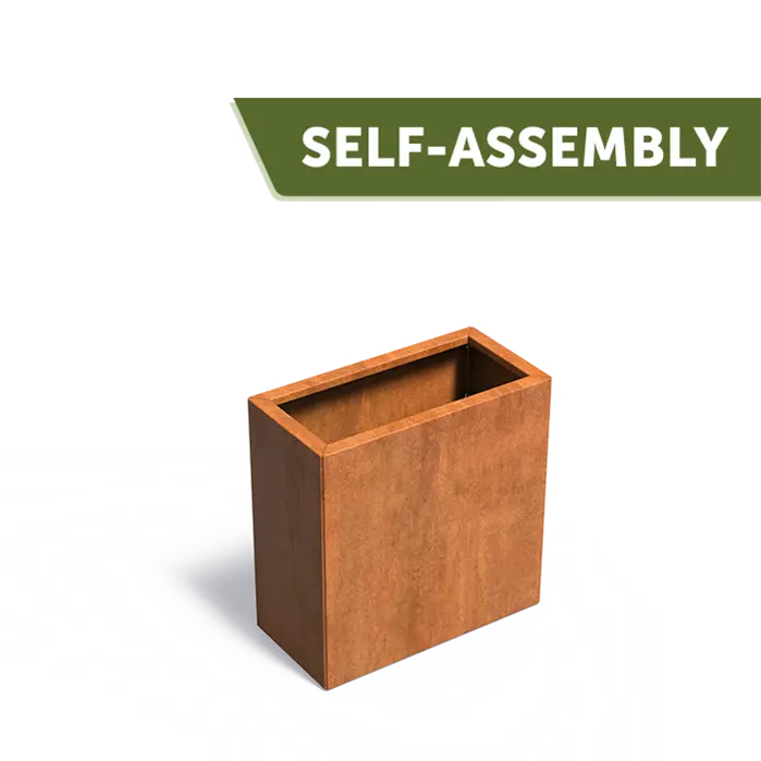 Buitenpotten Carrez Connect zonder bodem - Cortenstaal - rechthoek