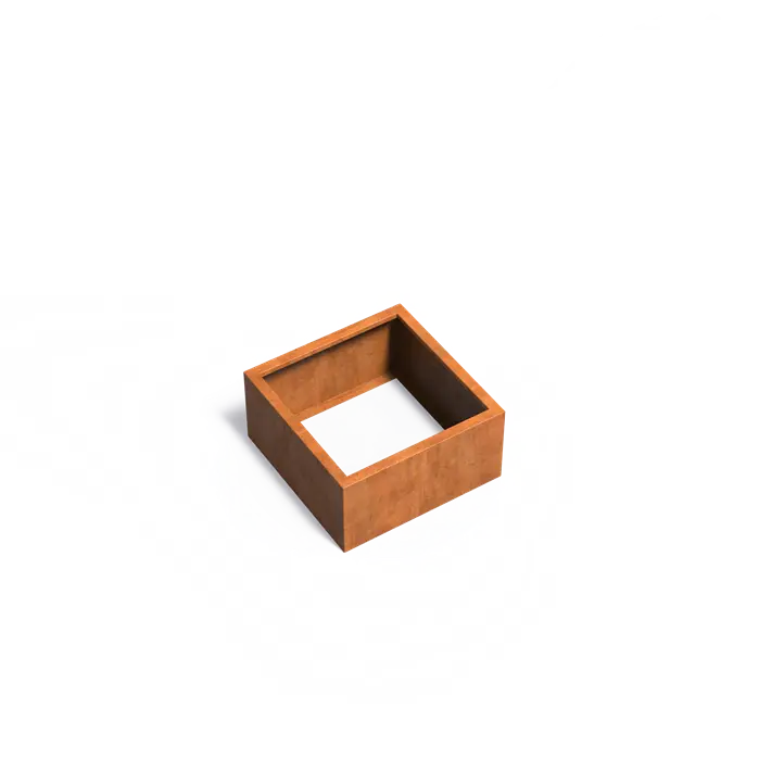 Buitenpotten Carrez zonder bodem - Cortenstaal - Vierkant