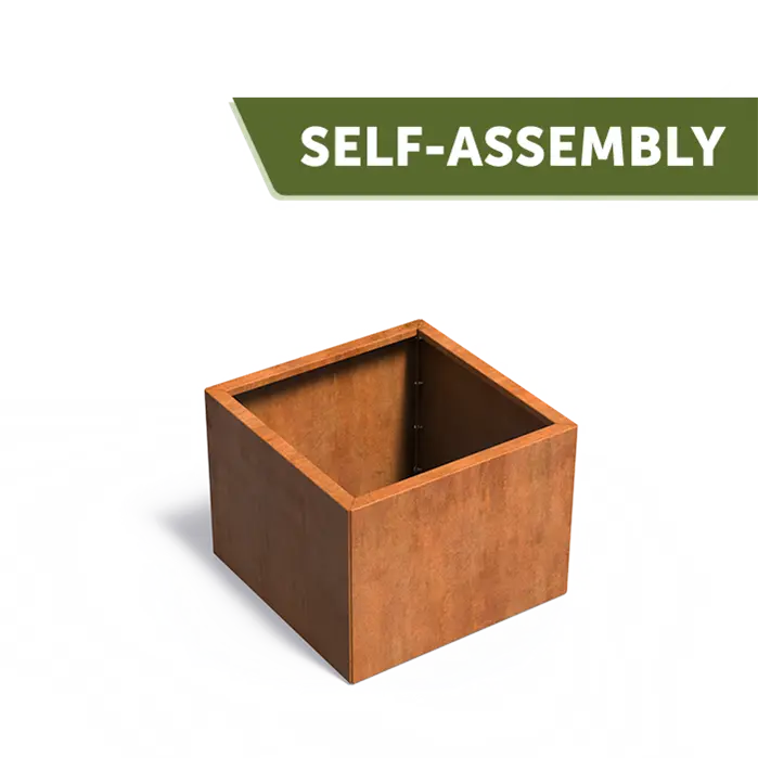 Buitenpotten Carrez Connect zonder bodem - Cortenstaal - vierkant