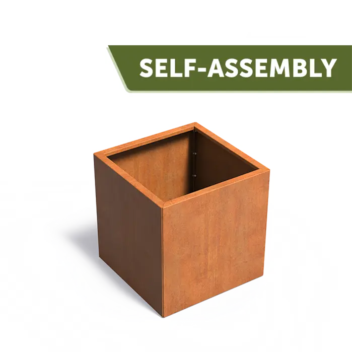 Buitenpotten Carrez Connect zonder bodem - Cortenstaal - vierkant