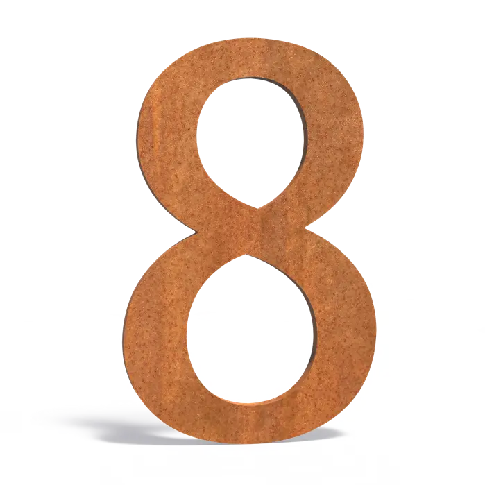 Huisnummers en letters brievenbussen - Cortenstaal