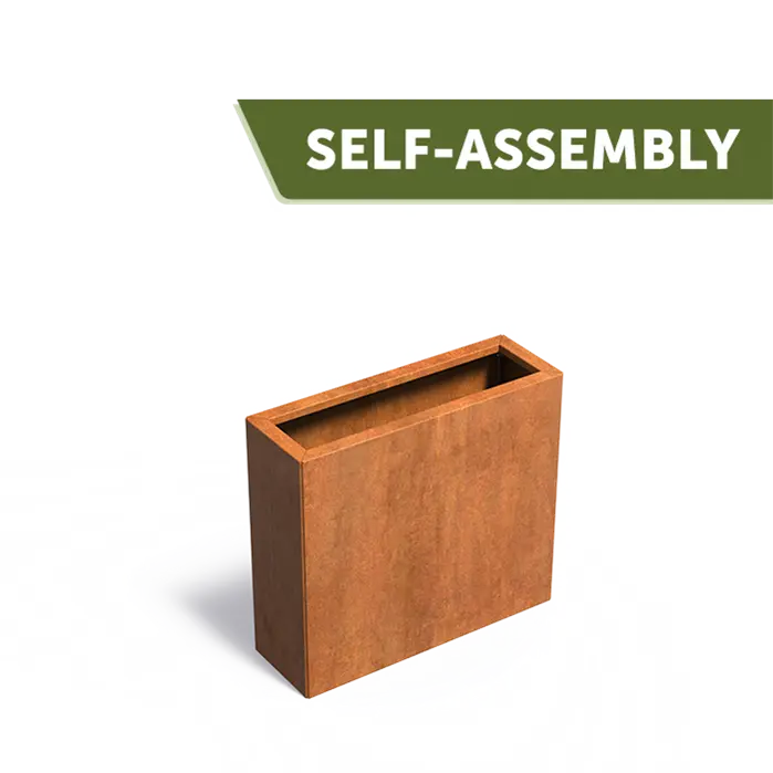 Buitenpotten Carrez Connect zonder bodem - Cortenstaal - rechthoek