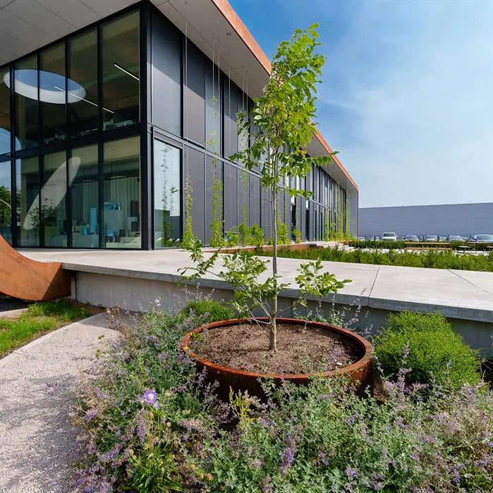 Buitenpot Circum zonder bodem - Cortenstaal