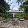 Malibu 200 x 250 cm - Antracite / Light Grey + cover + parasolvoet