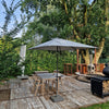Malibu 200 x 250 cm - Antracite / Light Grey + cover + parasolvoet