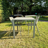 Set Nova tafel 80x80 + Darwin chair x2 - Grey green