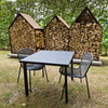 Set Star tafel 90x90 + Ronda X chair x2 - Black