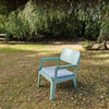 Bended Lounger Pale green + kussen