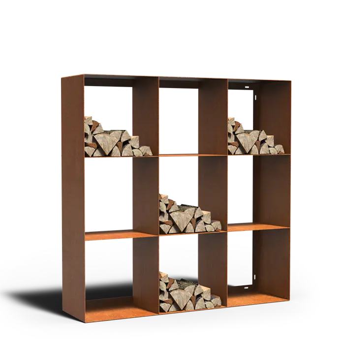 Houtopslag Wandmontage - 9 legvlakken