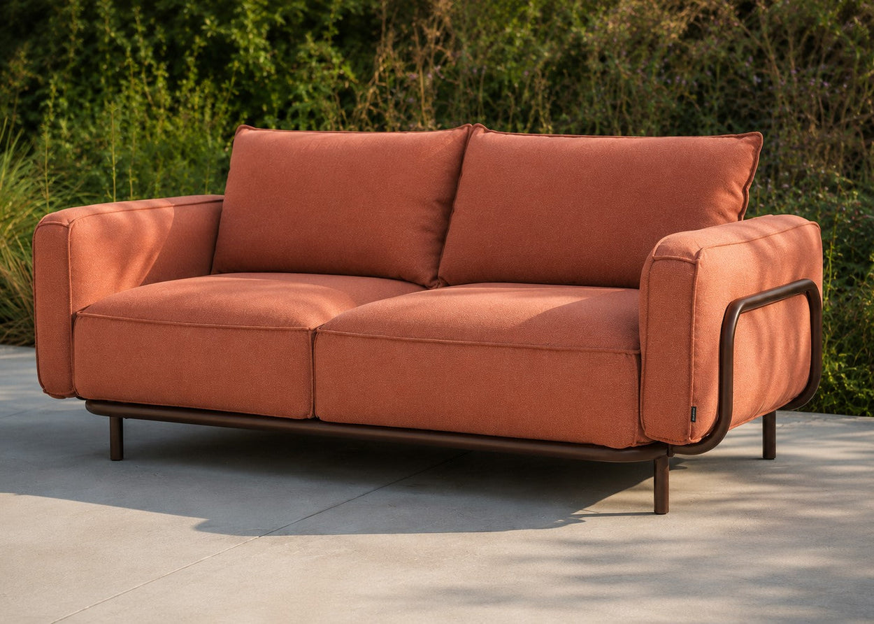 The Lounge - Module A + pouf - Chocolade bruin/Heritage rust