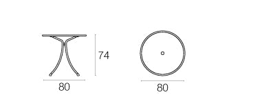 Combo tafel rond - 3 sizes - geperforeerd blad