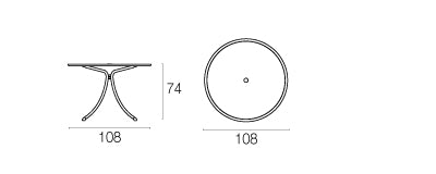Combo tafel rond - 3 sizes - geperforeerd blad