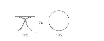 Combo tafel rond - 3 sizes - vol blad