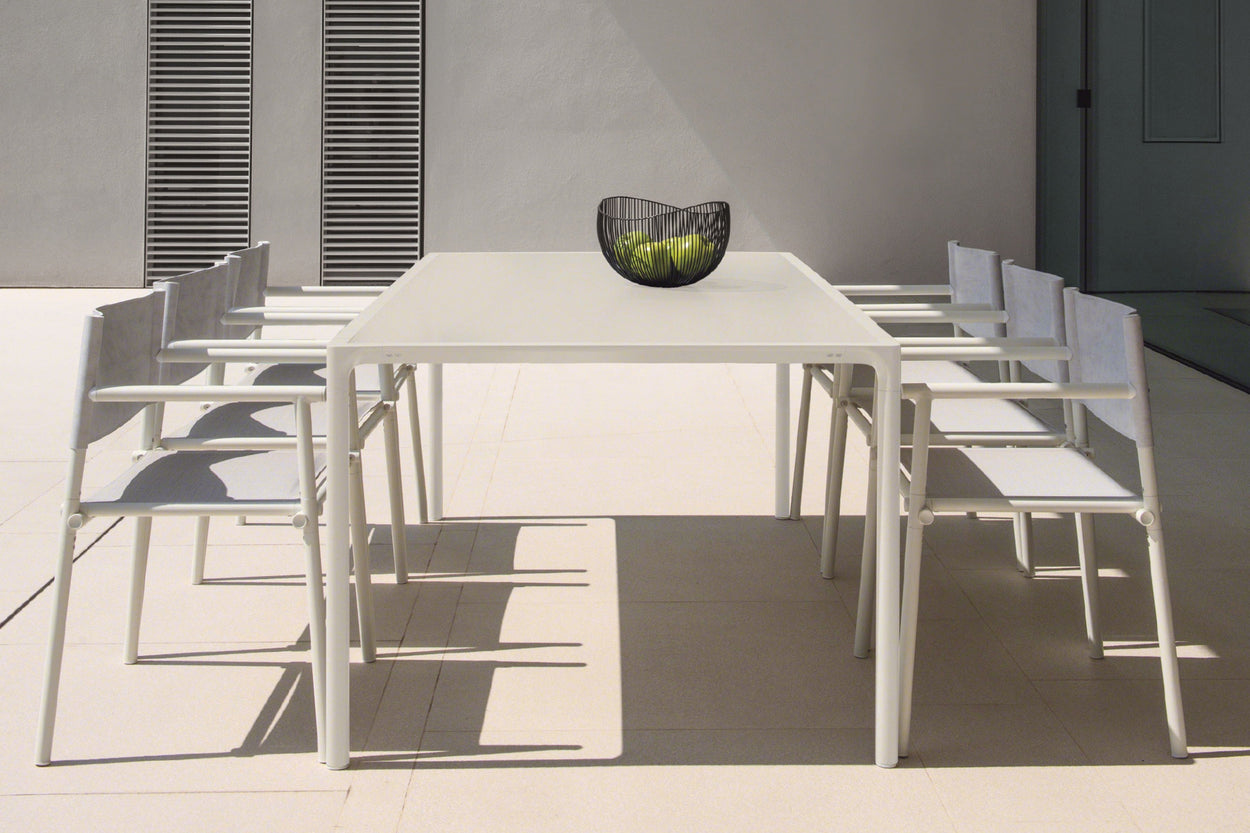 Terramare table - Stoneware top - Aluminium