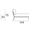 Cabla - Chaise longue frame