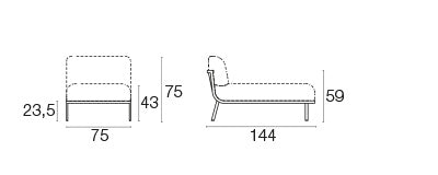 Cabla - Chaise longue frame