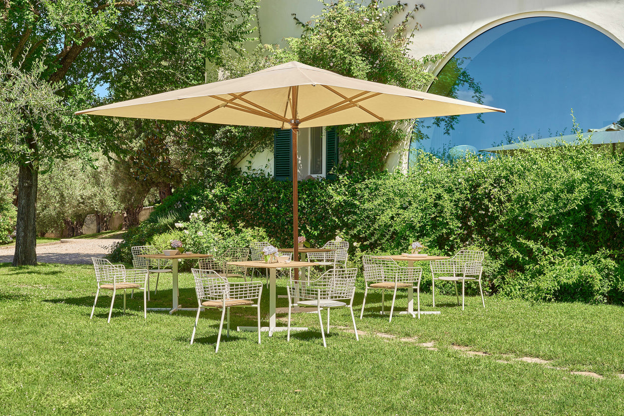 Lyze armchair Aluminium + Teak / 2 stuks