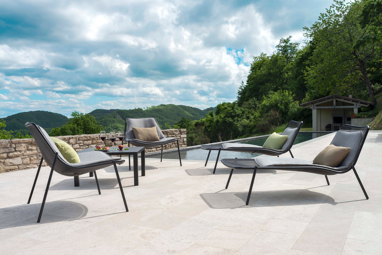 Round Lounge zit- en rugkussen - Grey