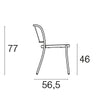 Set Grace tafel Aluminium 80x80 + 2x Café chair