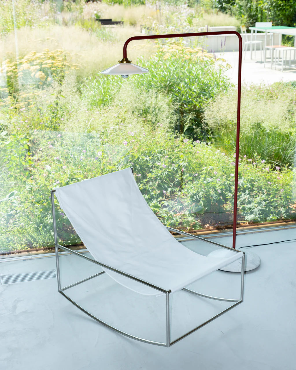 Rocking chair stainless steel - by Muller Van Severen