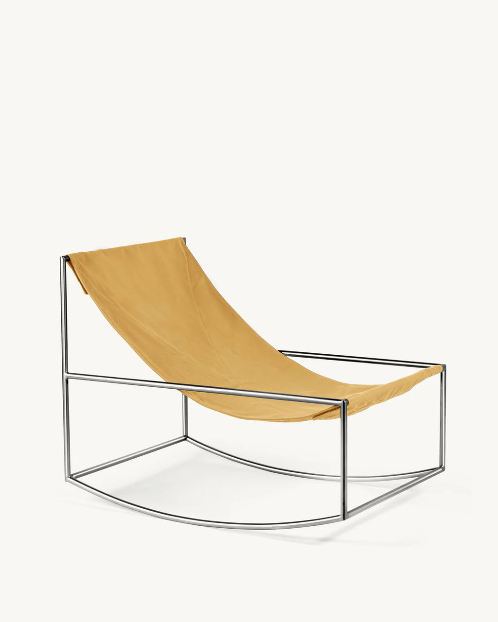 Rocking chair stainless steel - by Muller Van Severen