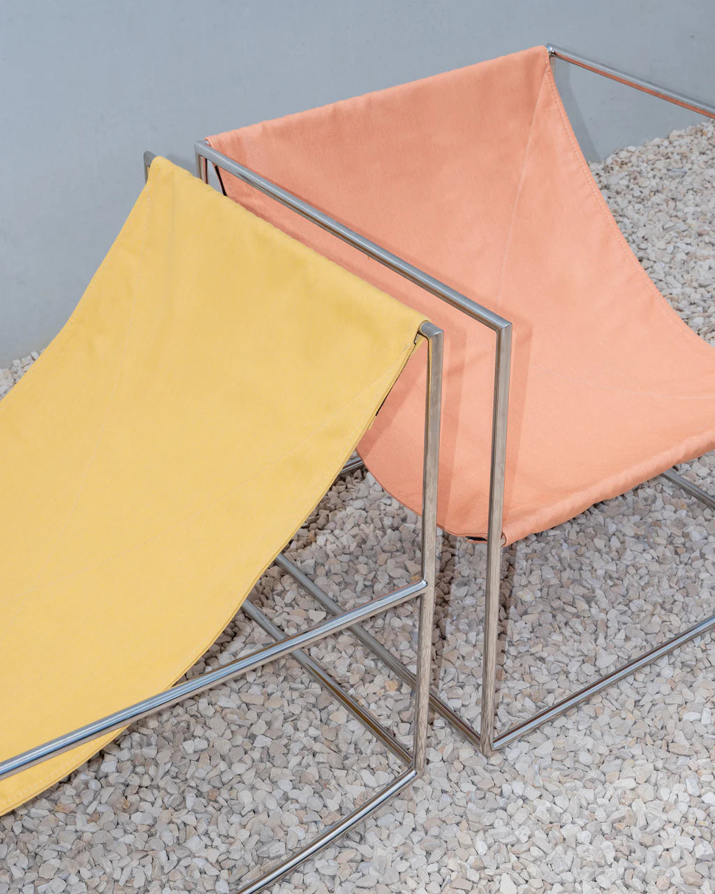 Rocking chair stainless steel - by Muller Van Severen